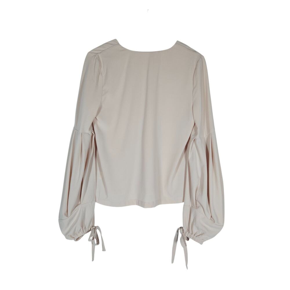 JOA Los Angeles Womens Blouse Small Beige Balloon Sleeve Feminine Fairycore Chic - Picture 8 of 14